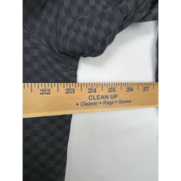Robert Graham Men's Size Large Black/Gray Checked Long Sleeve Button Down Shirt - Picture 6 of 7